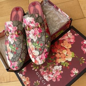 Gucci Princetown GG Blooms Slipper - Pink